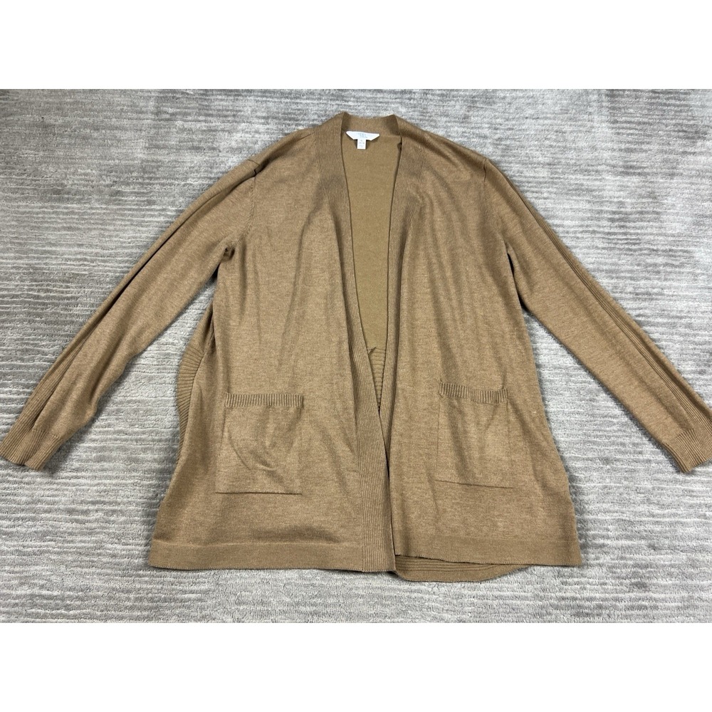 Time and Tru Sweater Womens XL Brown Long Sleeve Open Front Cardigan Polyester